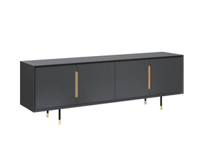 Danbury Media Console and Cabinet Slate Navy