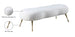 Nube White Faux Sheepskin Fur Bench - Furniture Depot