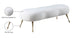 Nube White Faux Sheepskin Fur Bench - Furniture Depot