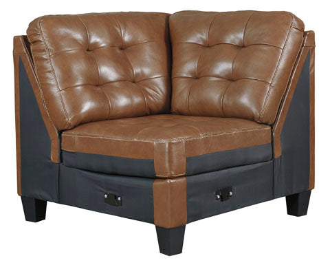 Baskove 3pc Italian Leather Sectional - Furniture Depot