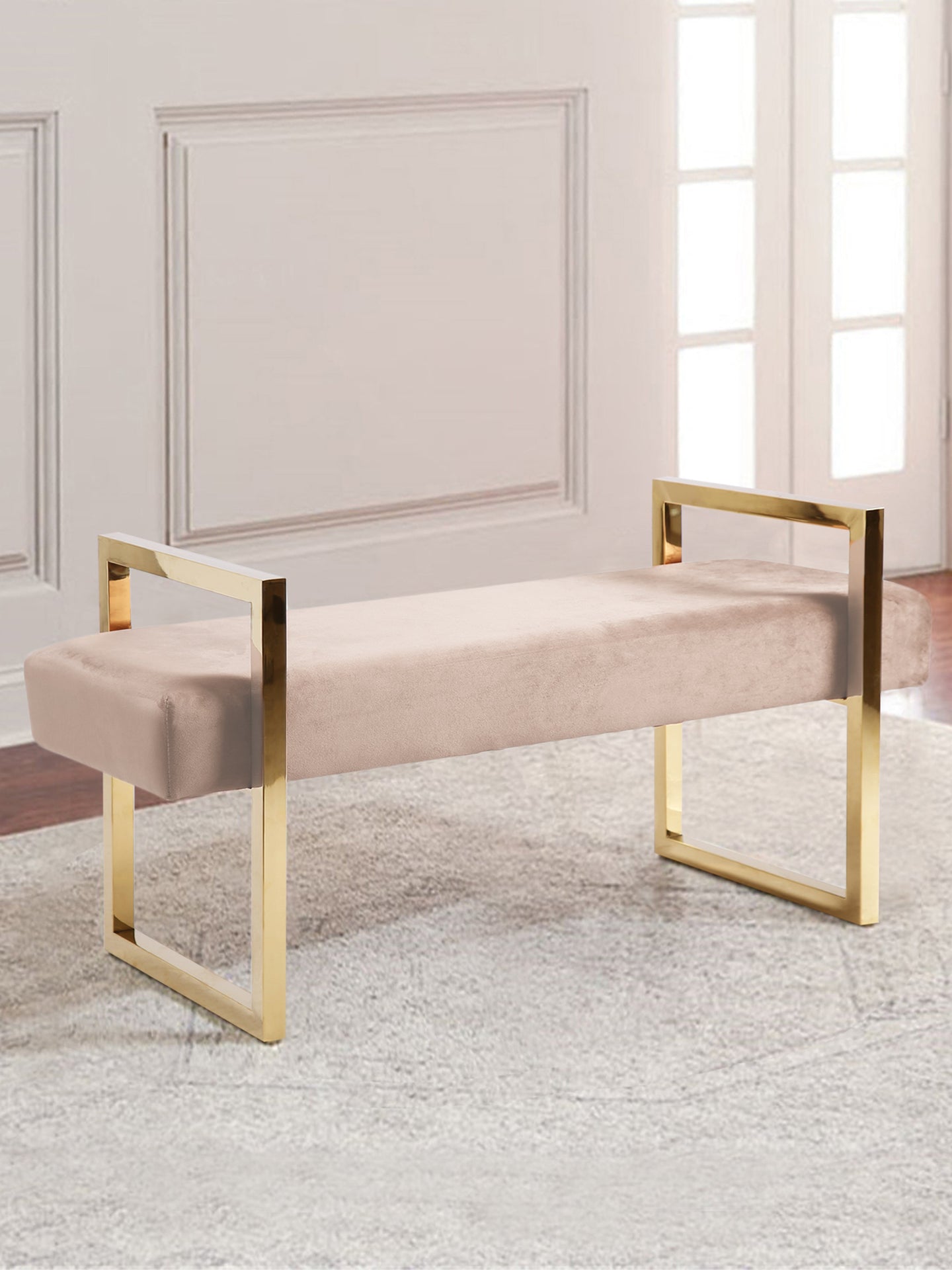 Olivia Velvet Bench - Furniture Depot