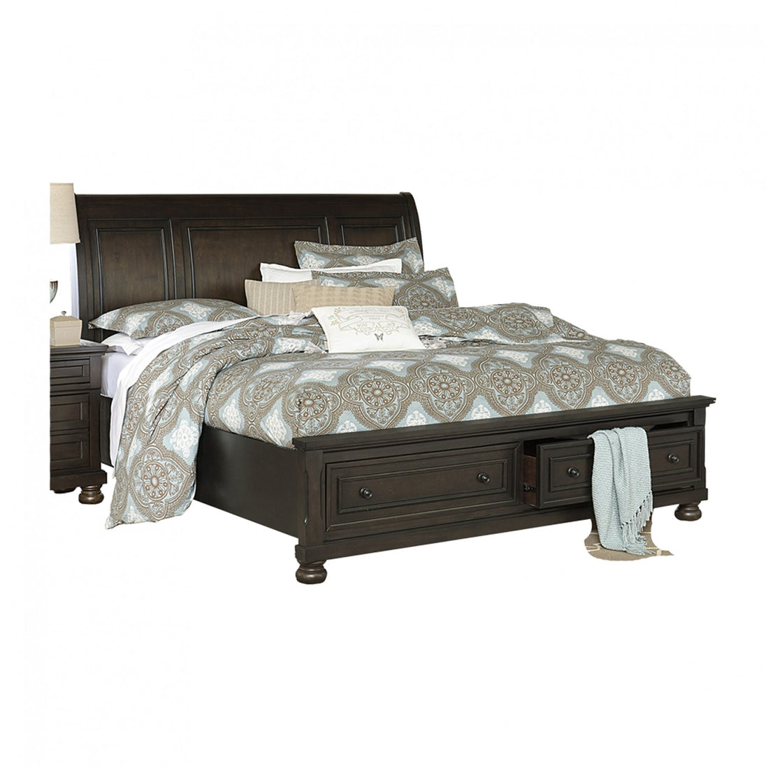 Park Avenue Sleigh Storage Bed - Furniture Depot