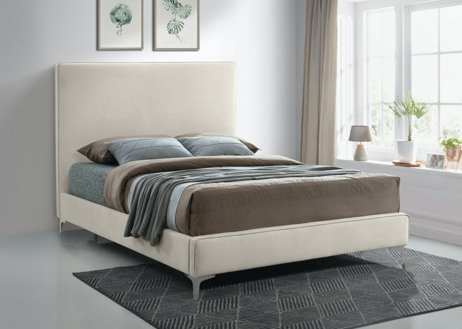 Geri Velvet Bed - Furniture Depot