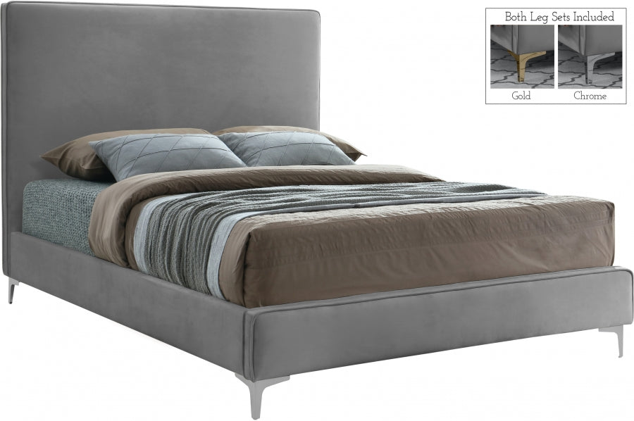 Geri Velvet Bed - Furniture Depot