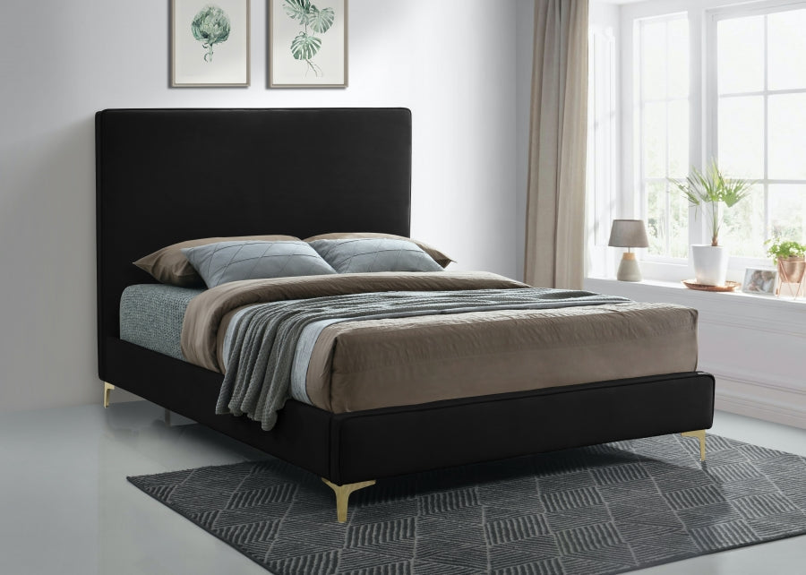 Geri Velvet Bed - Furniture Depot