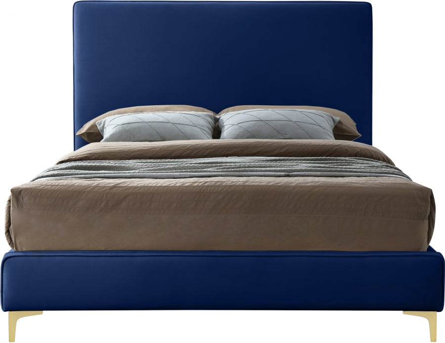 Geri Velvet Bed - Furniture Depot