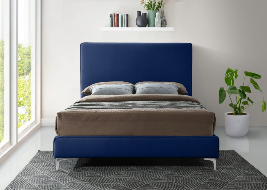 Geri Velvet Bed - Furniture Depot