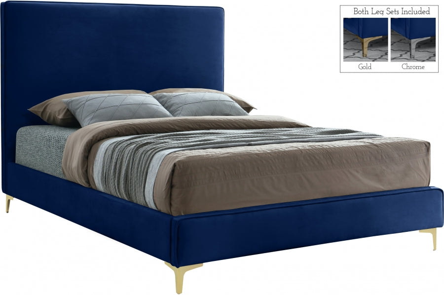 Geri Velvet Bed - Furniture Depot