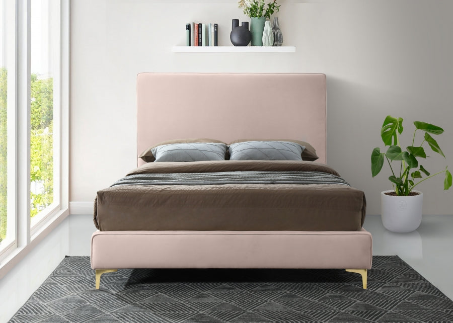 Geri Velvet Bed - Furniture Depot