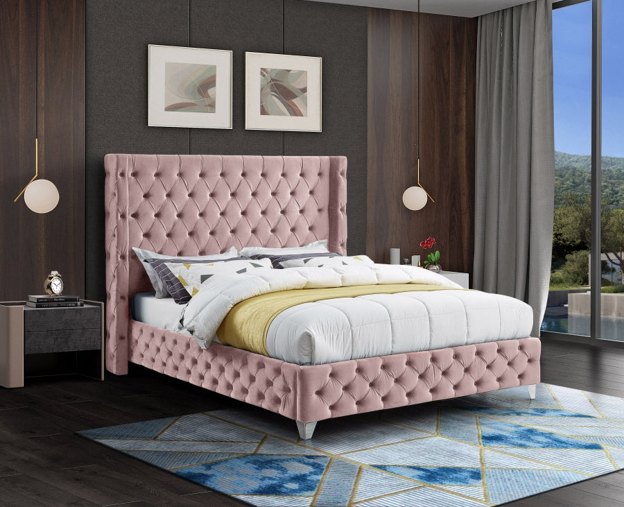 Savan Velvet Bed - Furniture Depot (7679026397432)