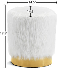 Load image into Gallery viewer, Joy Faux Fur Ottoman/Stool - Furniture Depot