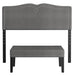 Aurora Double/Queen Adjustable Height Headboard with Bench in Grey - Furniture Depot