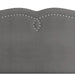 Aurora Double/Queen Adjustable Height Headboard with Bench in Grey - Furniture Depot