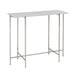 Ida White Marble Top Console Table: Silver Frame - Furniture Depot