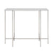 Ida White Marble Top Console Table: Silver Frame - Furniture Depot