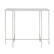 Ida White Marble Top Console Table: Silver Frame - Furniture Depot