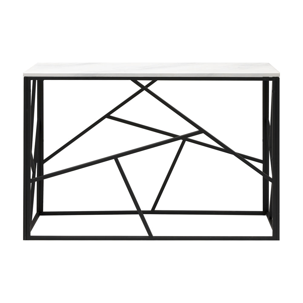 Carole Marble Console Table (Black Frame) - Furniture Depot
