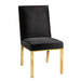 Wellington Black Velvet Gold Dining Chair - Furniture Depot