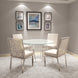 Wellington White With Polished Gold Dining Chair - Furniture Depot