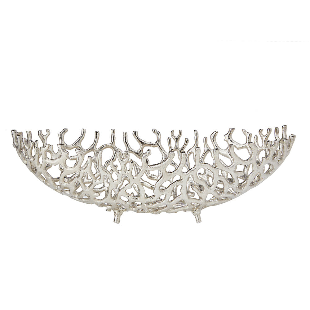 Silver Oval Bowl - Furniture Depot