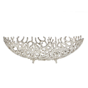 Silver Oval Bowl - Furniture Depot