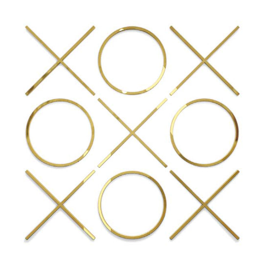 X & O set of 9 Wall Decor - Big Gold - Furniture Depot