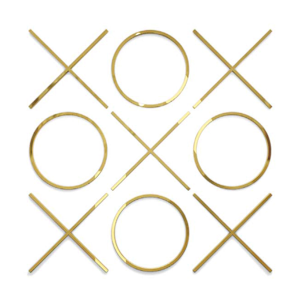 X & O set of 9 Wall Decor - Big Gold - Furniture Depot