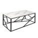 Carole Marble Coffee Table (Black Frame) - Furniture Depot