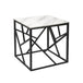 Carole Marble End Table (Black Frame) - Furniture Depot