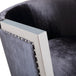 Elvis Charcoal Velvet Chair - Furniture Depot