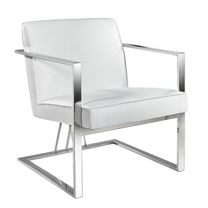 Fairmont Chair (White Leatherette) - Furniture Depot