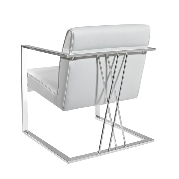 Fairmont Chair (White Leatherette) - Furniture Depot