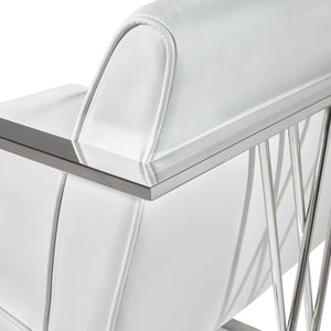 Fairmont Chair (White Leatherette) - Furniture Depot