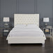 Kroma Platform Bed - White Leatherette - Furniture Depot