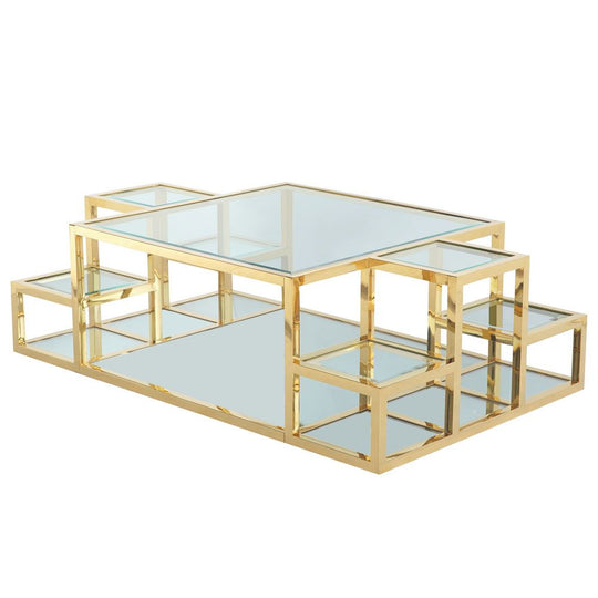 ELMORE COFFEE TABLE - GOLD - Furniture Depot