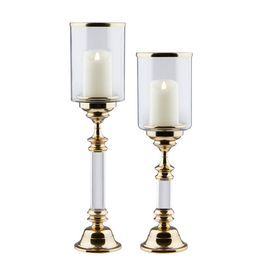 Saben Candle Holders (Gold) - Furniture Depot