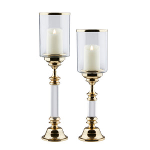 Saben Candle Holders (Gold) - Furniture Depot