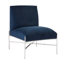 Load image into Gallery viewer, Barrymore Blue Velvet Chair - Furniture Depot