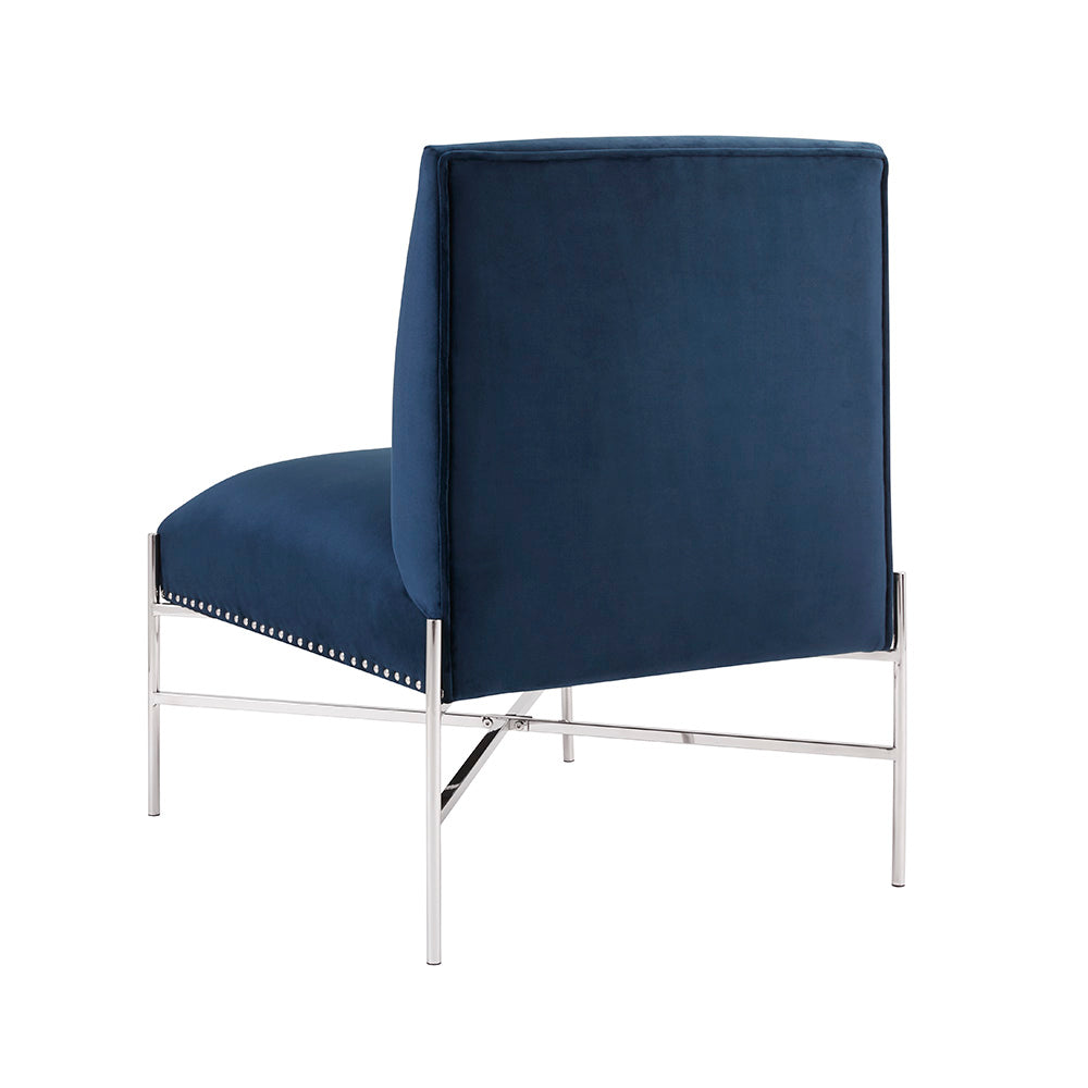 Barrymore Blue Velvet Chair - Furniture Depot