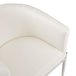 Anton Accent Chair: White Leatherette - Furniture Depot