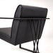 Fairmont Black Leatherette Chair - Black Frame - Furniture Depot