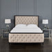 Swire Bed - Beige linen fabric (Queen size) - Furniture Depot