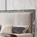 Wellington Grey Velvet Bed (Queen size) - Furniture Depot