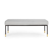 Load image into Gallery viewer, ROGER Bench (Light Grey linen fabric) - Furniture Depot