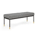 Roger Bench (Charcoal fabric) - Furniture Depot
