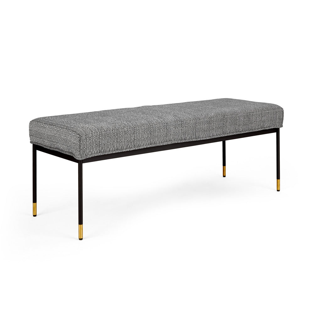 Roger Bench (Charcoal fabric) - Furniture Depot
