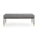 Roger Bench (Charcoal fabric) - Furniture Depot