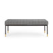 Roger Bench (Charcoal fabric) - Furniture Depot
