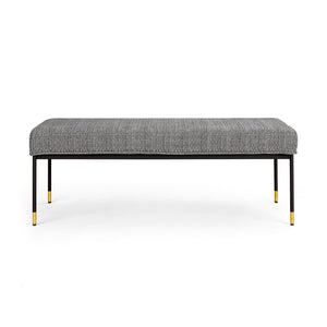 Roger Bench (Charcoal fabric) - Furniture Depot