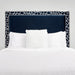 Wellington Blue Velvet Bed (Queen size) - Furniture Depot